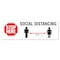 Signmission Stop 6 Ft Social Distance Non-Slip Floor Graphic, 16" H, FD-R-16-99982 FD-R-16-99982 - alternate 1